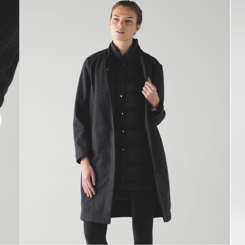 Lululemon Athletica Women's Charcoal All Day Softshell Wool Coat